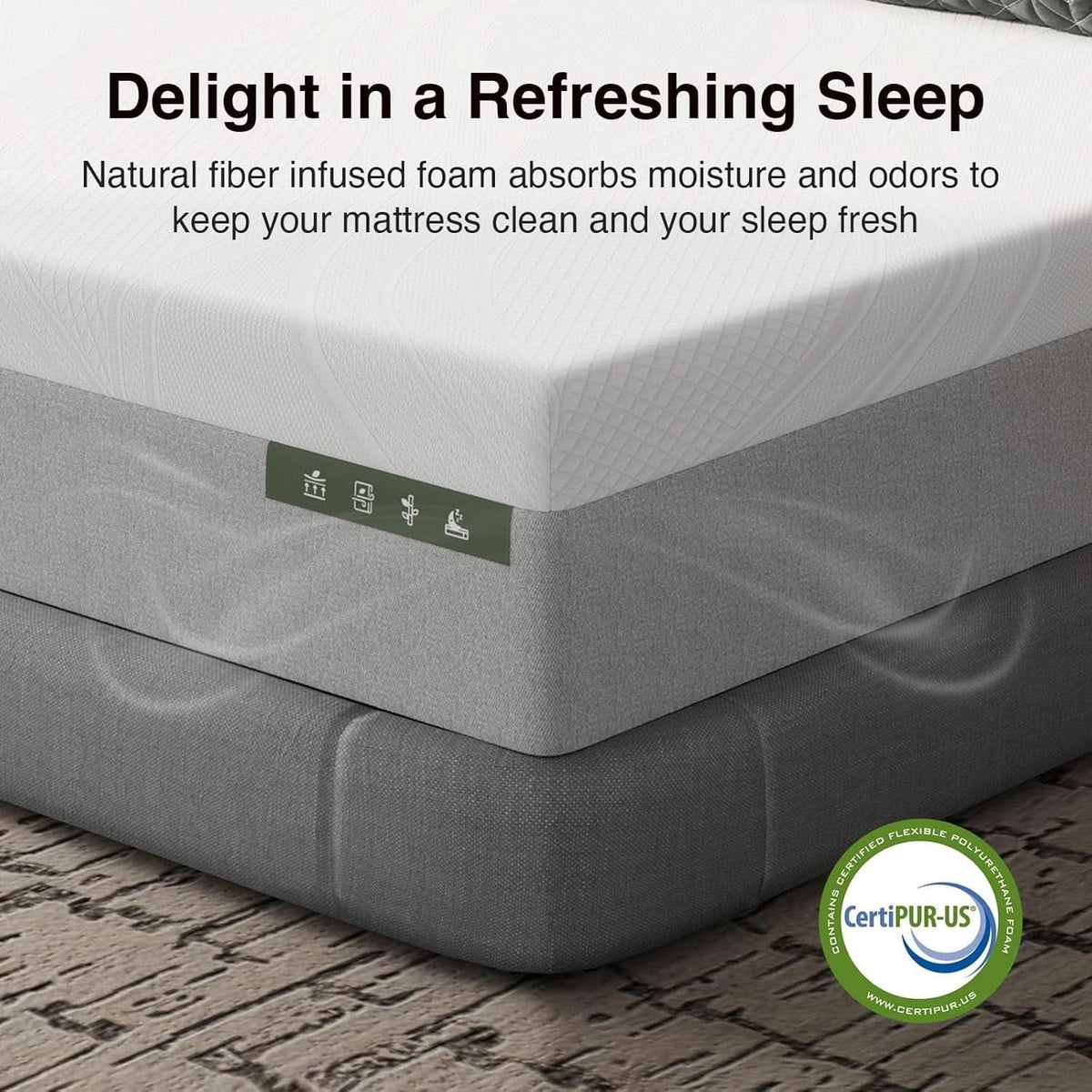 Queen Memory Foam Mattress FourteenInch CertipurUS Certified