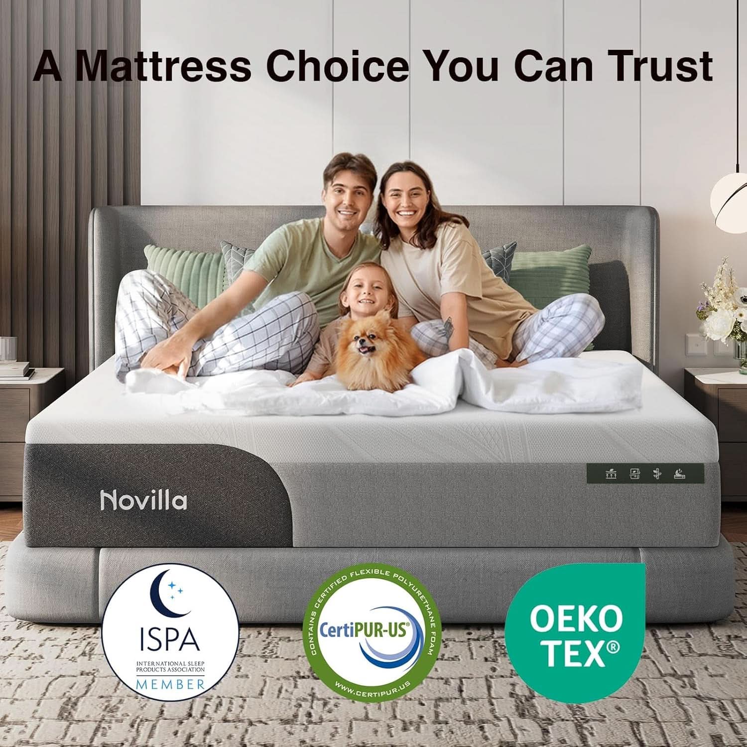 Queen Memory Foam Mattress FourteenInch CertipurUS Certified