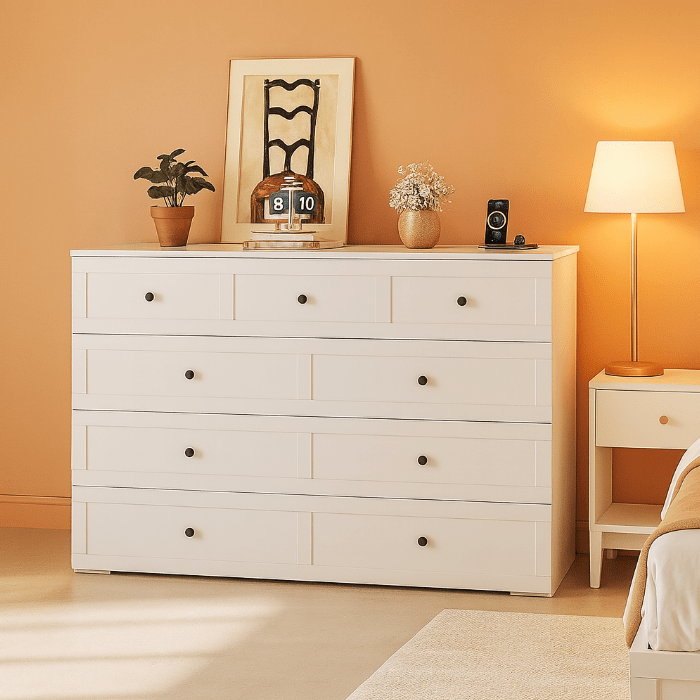 Queen Murphy Bed Cabinet With Storage And Charging Station Distressed White