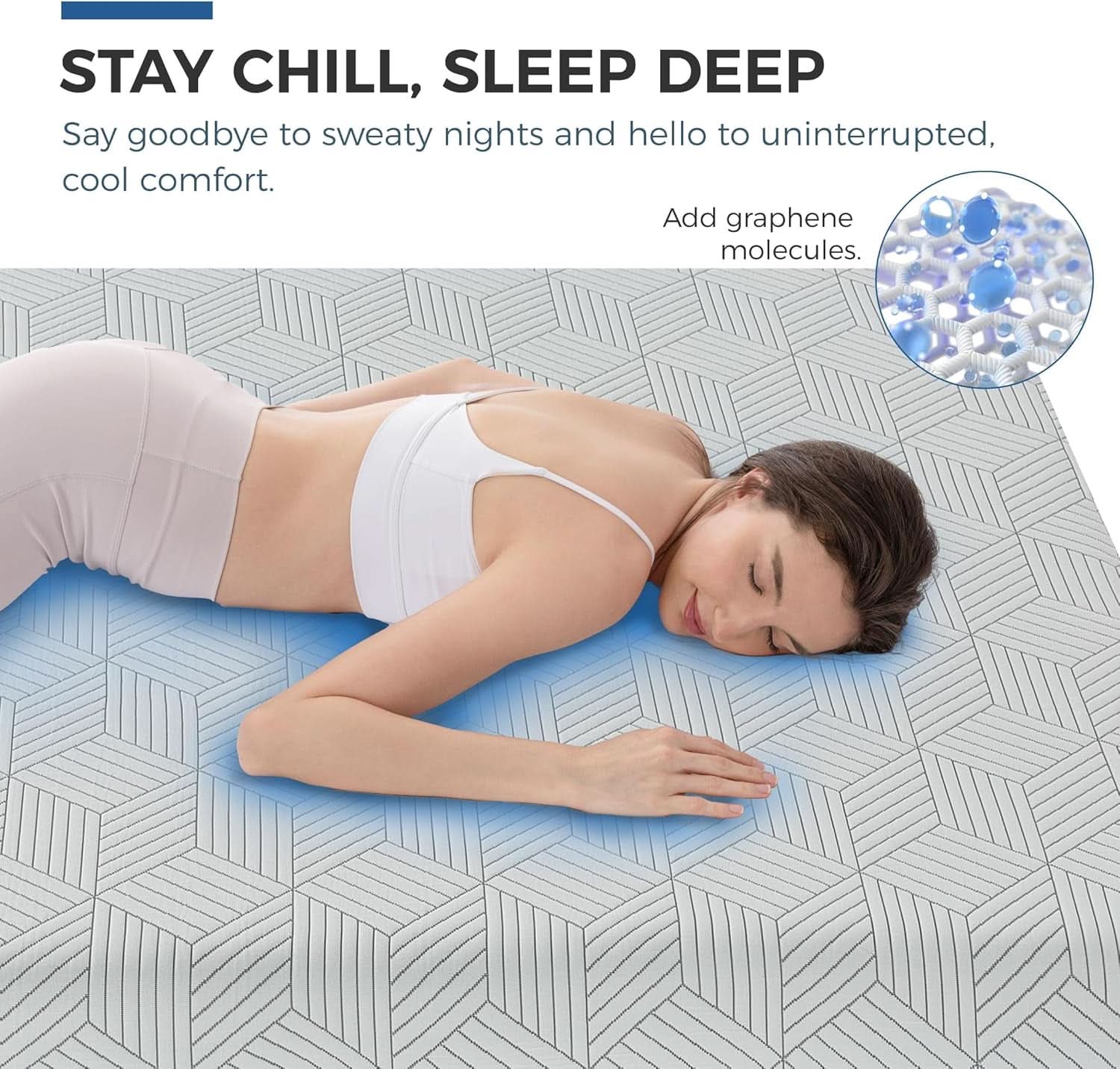 Queen Size 10 Inch Cooling Gel Memory Foam Mattress Fo rBack Pain Relief