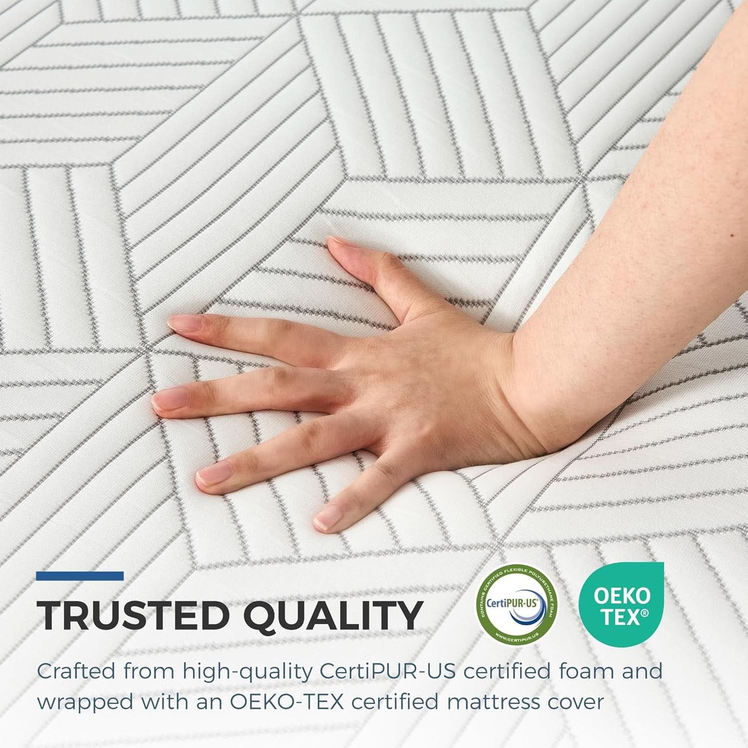 Queen Size 10 Inch Cooling Gel Memory Foam Mattress Fo rBack Pain Relief
