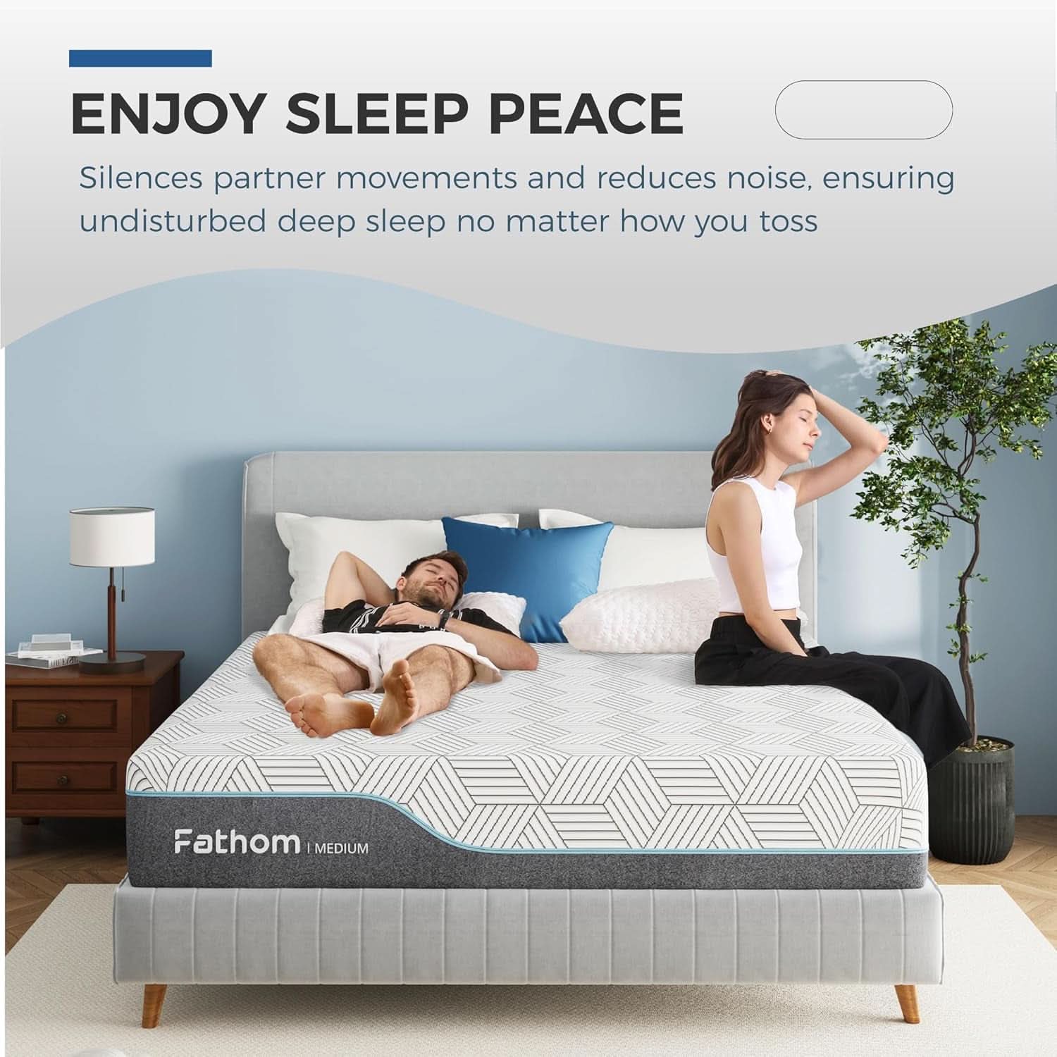Queen Size 10 Inch Cooling Gel Memory Foam Mattress Fo rBack Pain Relief