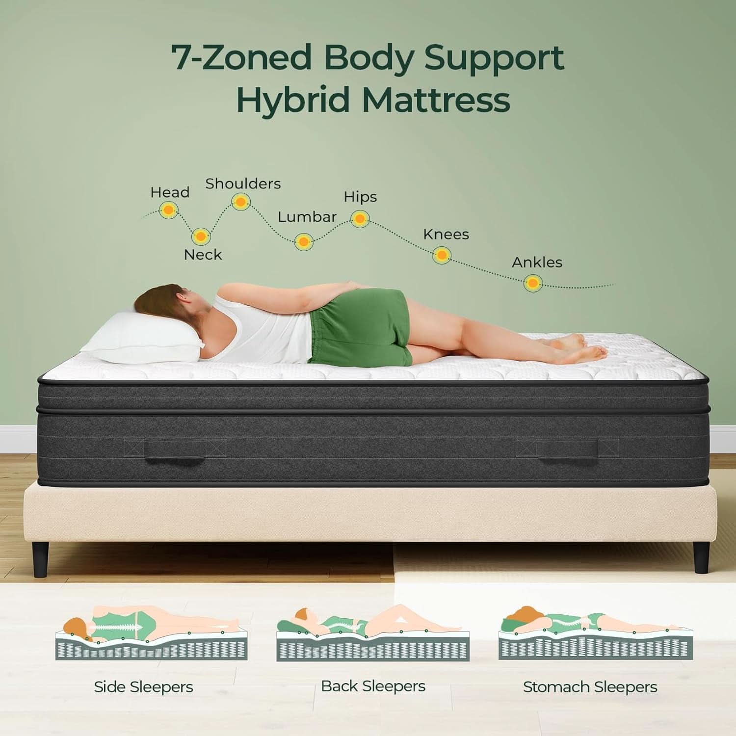 Queen Size 12 Inch Ultra Cooling Hybrid Sleep Technology Mattress