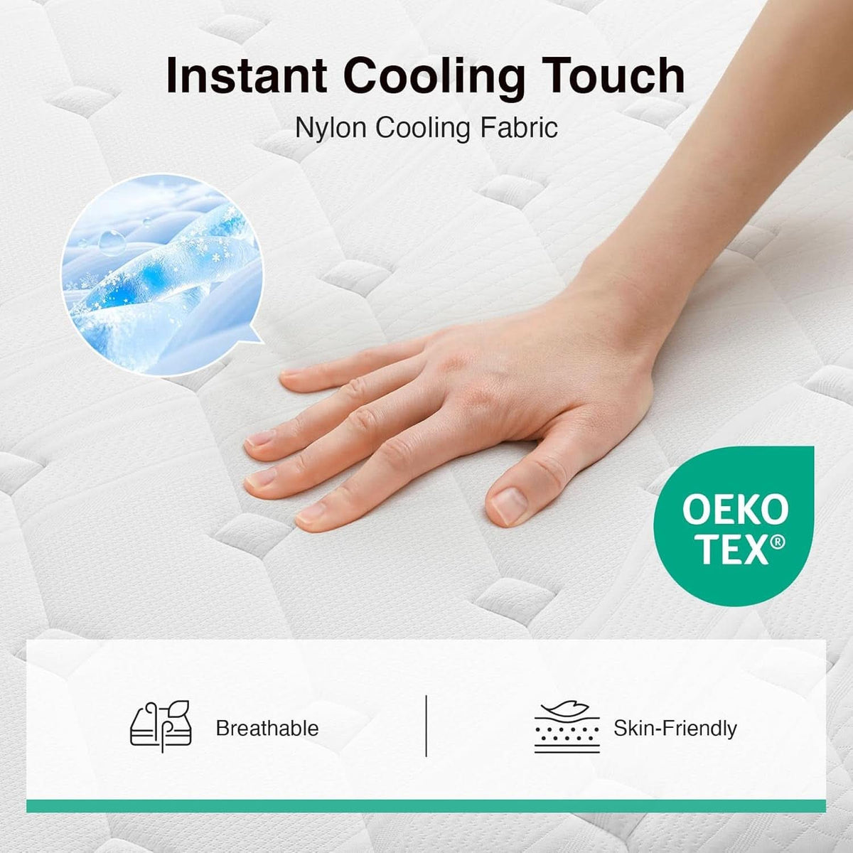 Queen Size Hybrid Mattress Gel Memory Foam Certipur US Certified