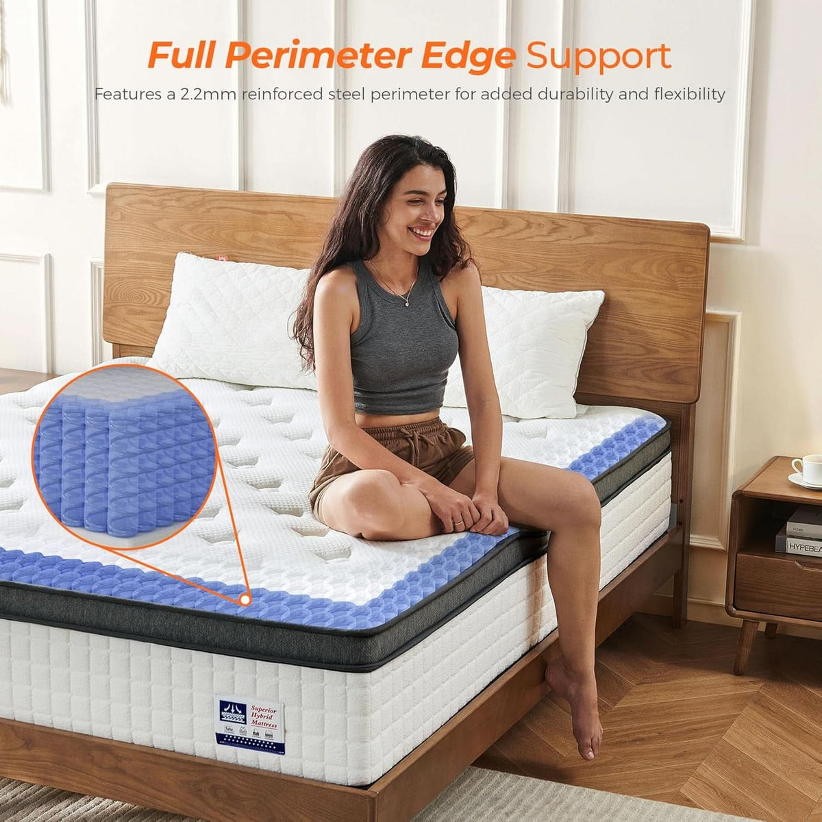 Queen Size Hybrid Mattress Gel Memory Foam Pro Edition