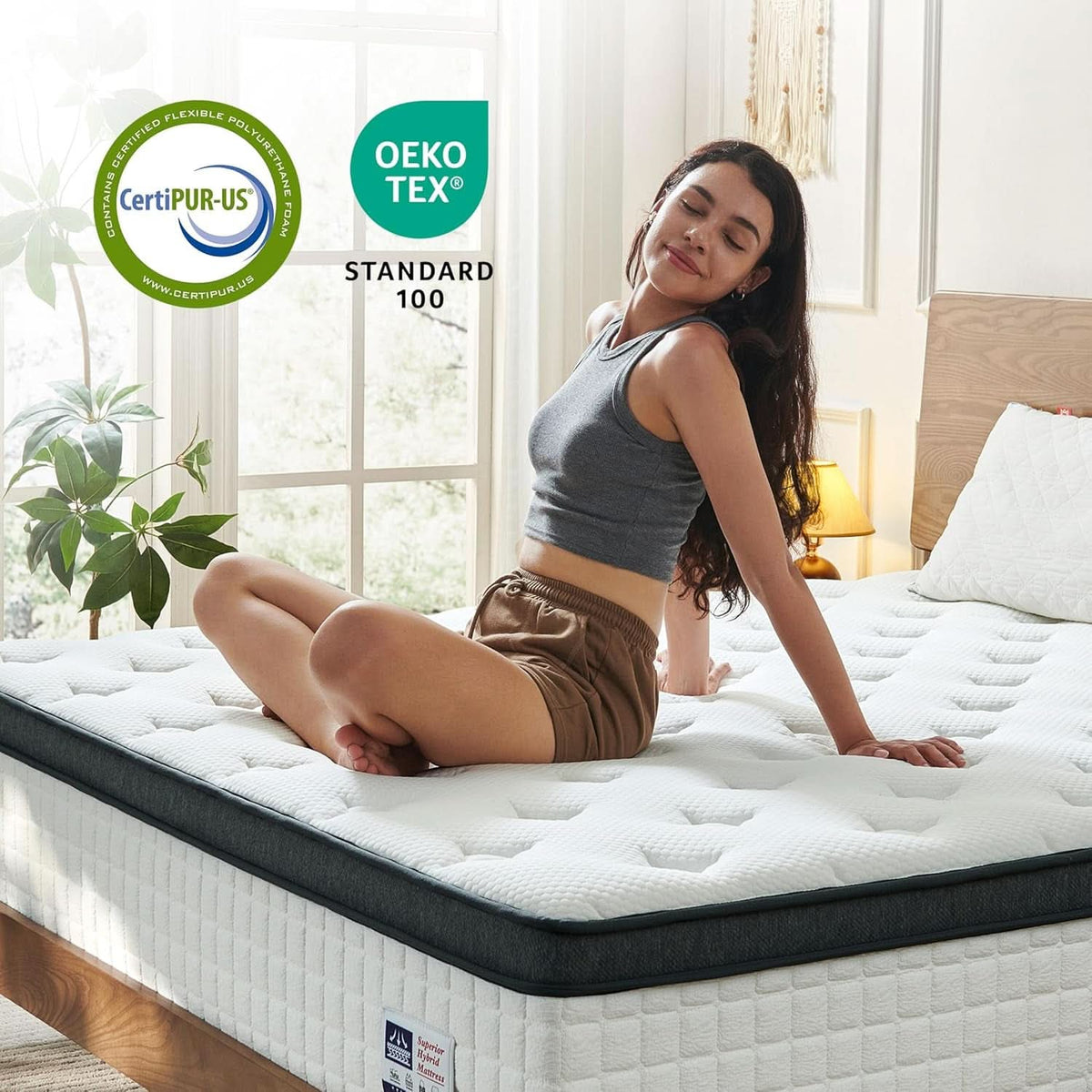 Queen Size Hybrid Mattress Gel Memory Foam Pro Edition