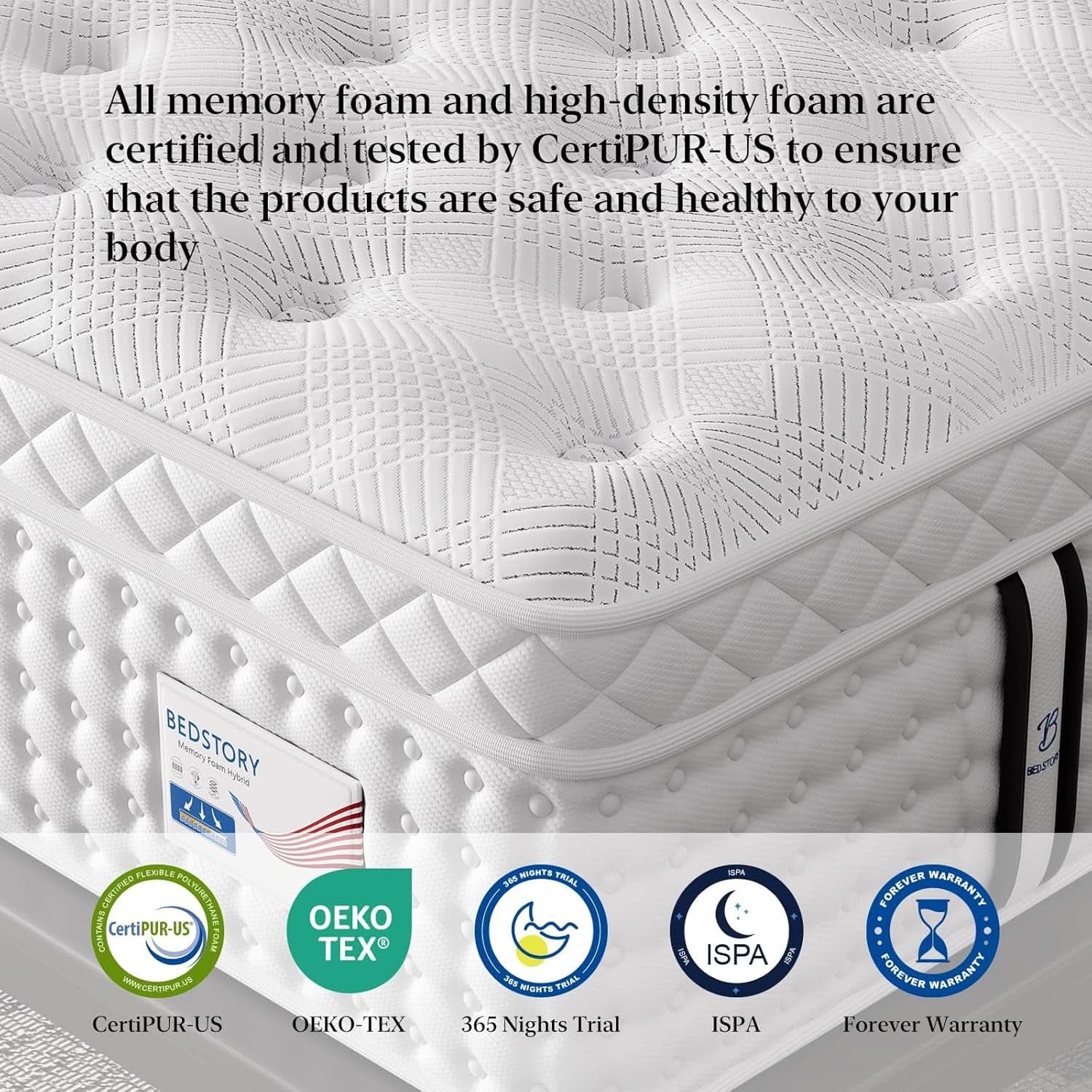 Queen Size Luxury Hybrid Mattress With Zoned Support