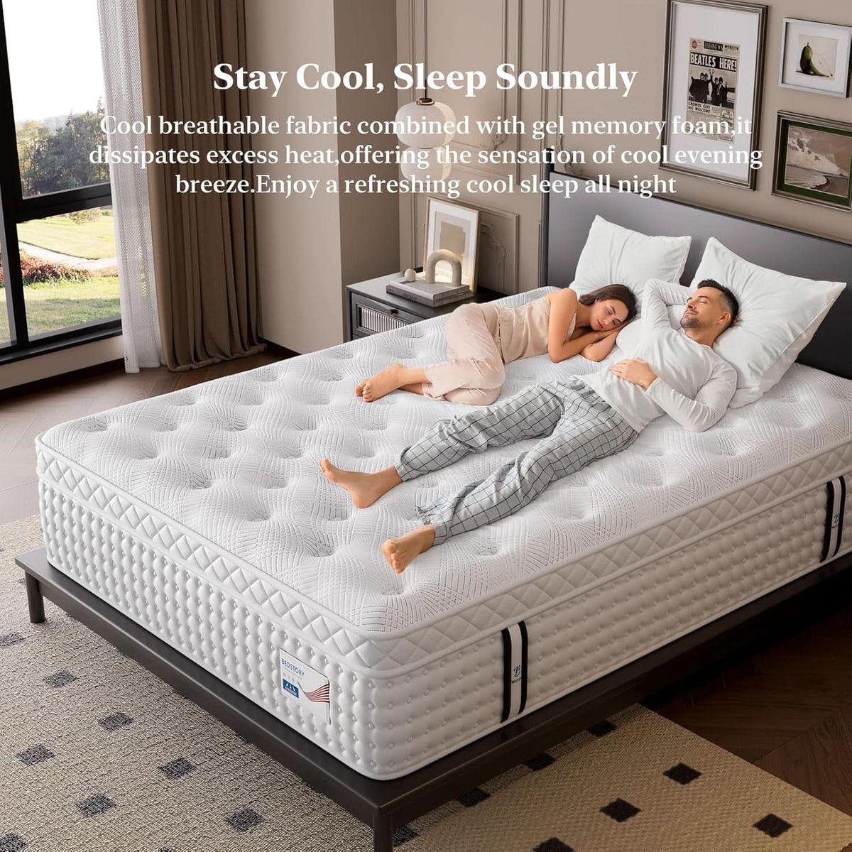 Queen Size Luxury Hybrid Mattress With Zoned Support