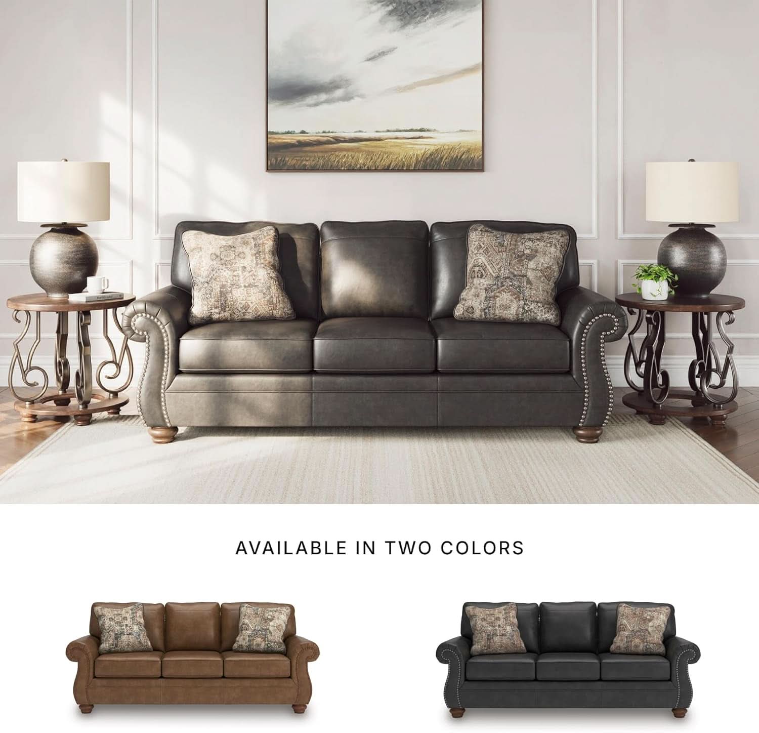Queen Sofa Sleeper Anthracite Black Memory Foam Ultra