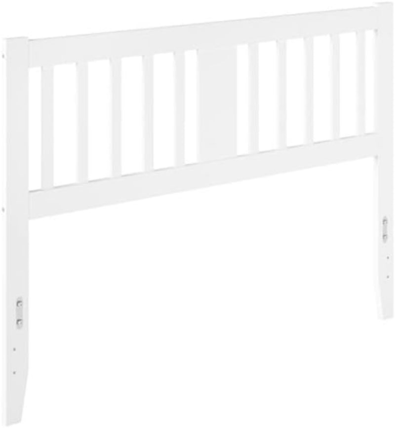 Queen Solid Wood Headboard with USB Charger White