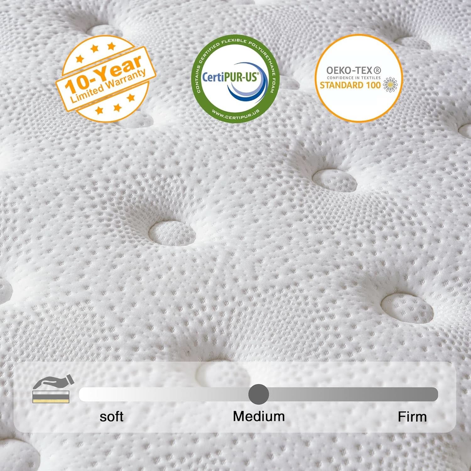 Queen Twelve Inch Hybrid Memory Foam Mattress Boxed Premium