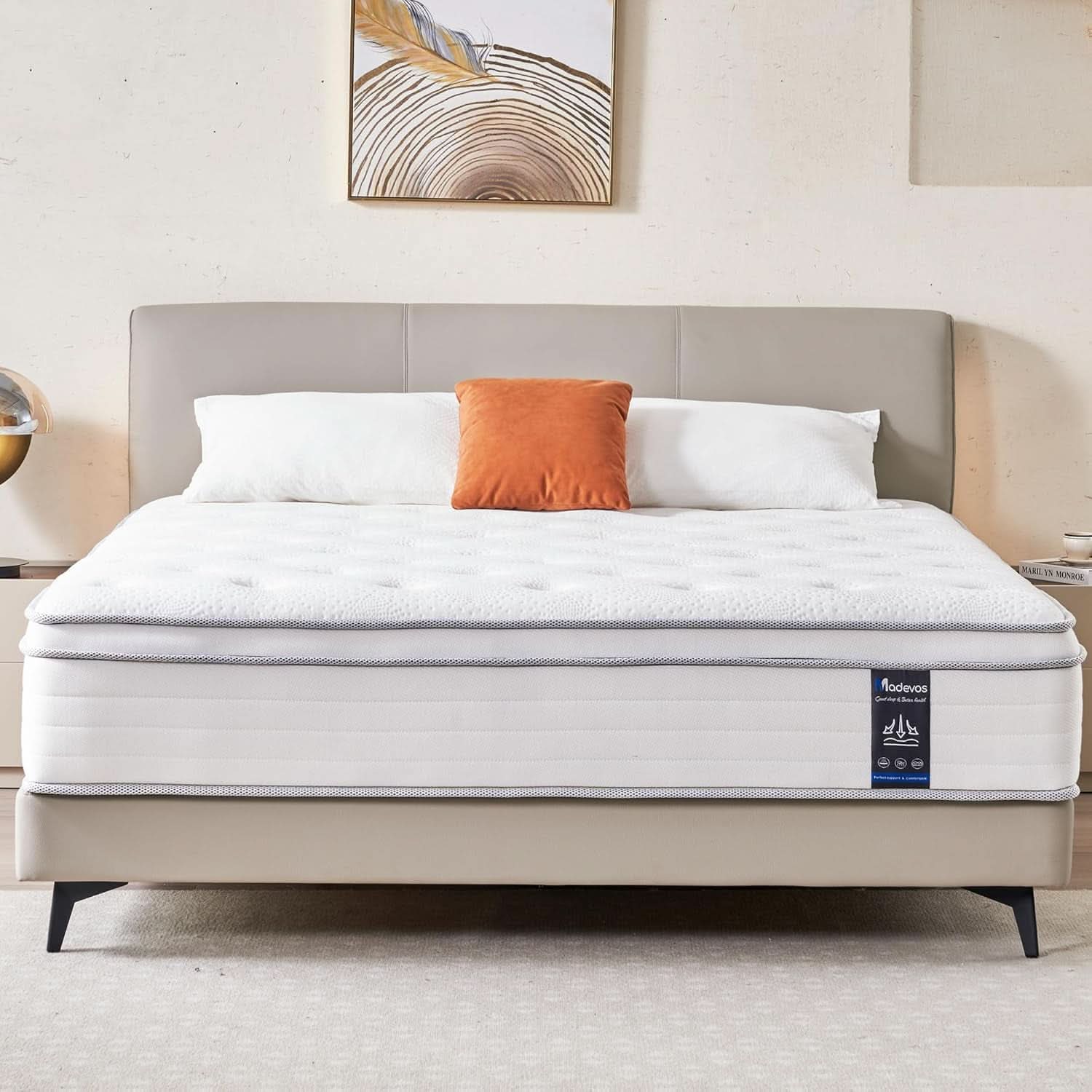Queen Twelve Inch Hybrid Memory Foam Mattress Boxed Premium