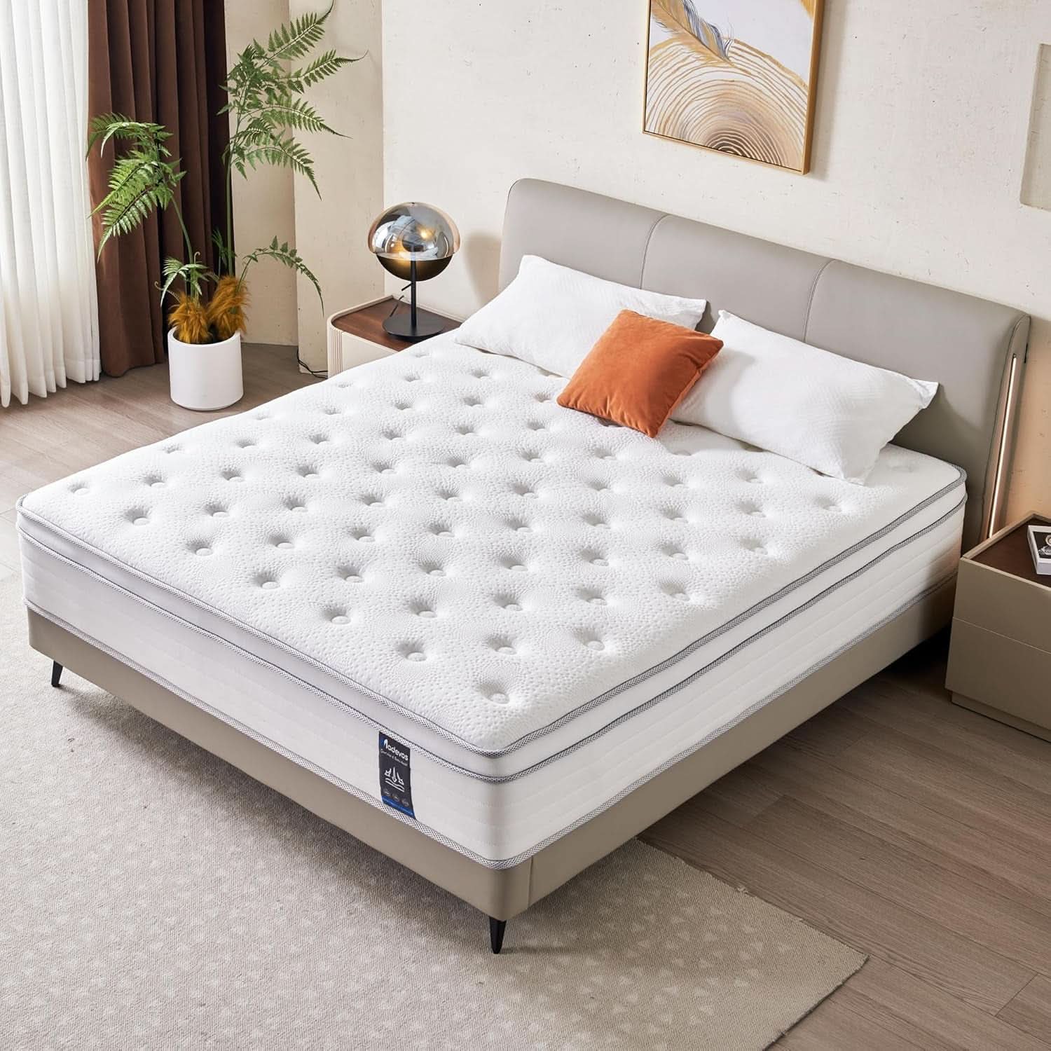 Queen Twelve Inch Hybrid Memory Foam Mattress Boxed Premium