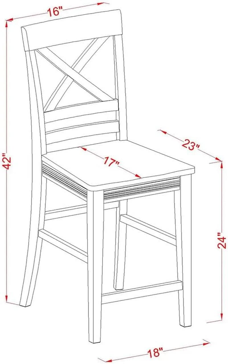 Quincy Counter Height Bar Stool Set Of 2 Buttermilk And Cherry