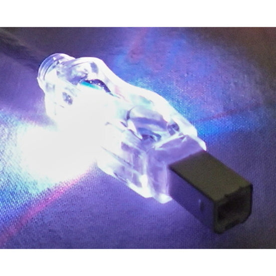 Qvs Usb 2.0 480Mbps Type A Male To B Male Translucent Cable With Leds Cc2209C-06Prl