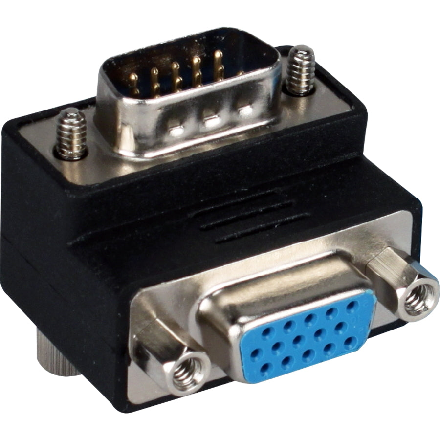 Qvs Vga Hd15 Up-Angle Male To Female Video Adaptor