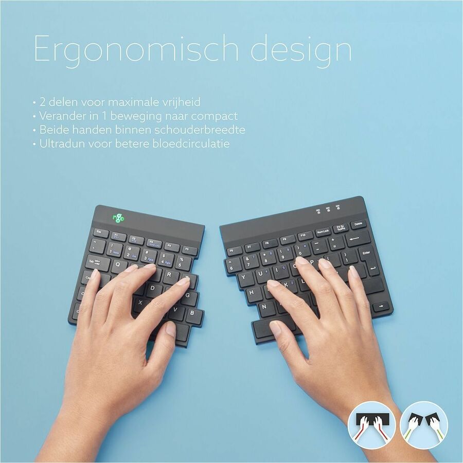 R-Go ergonomic keyboard, Split Break RGOSP-USWIBL