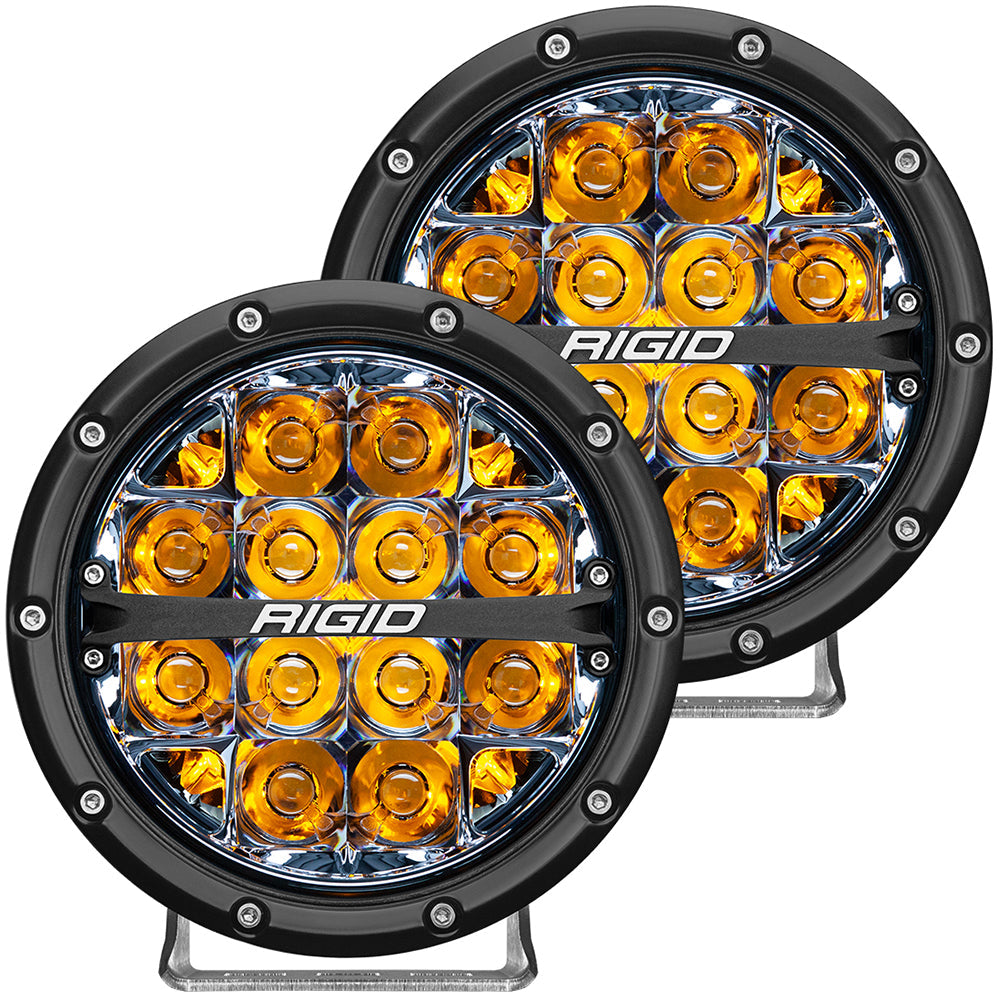 RIGID Industries 360-Series 6" LED Off-Road Fog Light Spot Beam w/Amber Backlight - Black