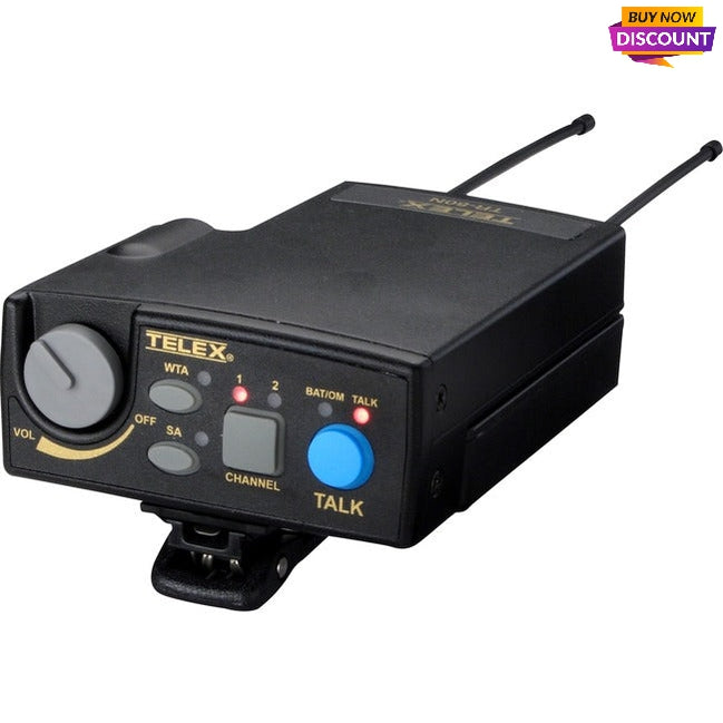 RTS UHF Narrow Band Synthesized Wireless Intercom 2CH Portable Beltpack TR-80N-HE