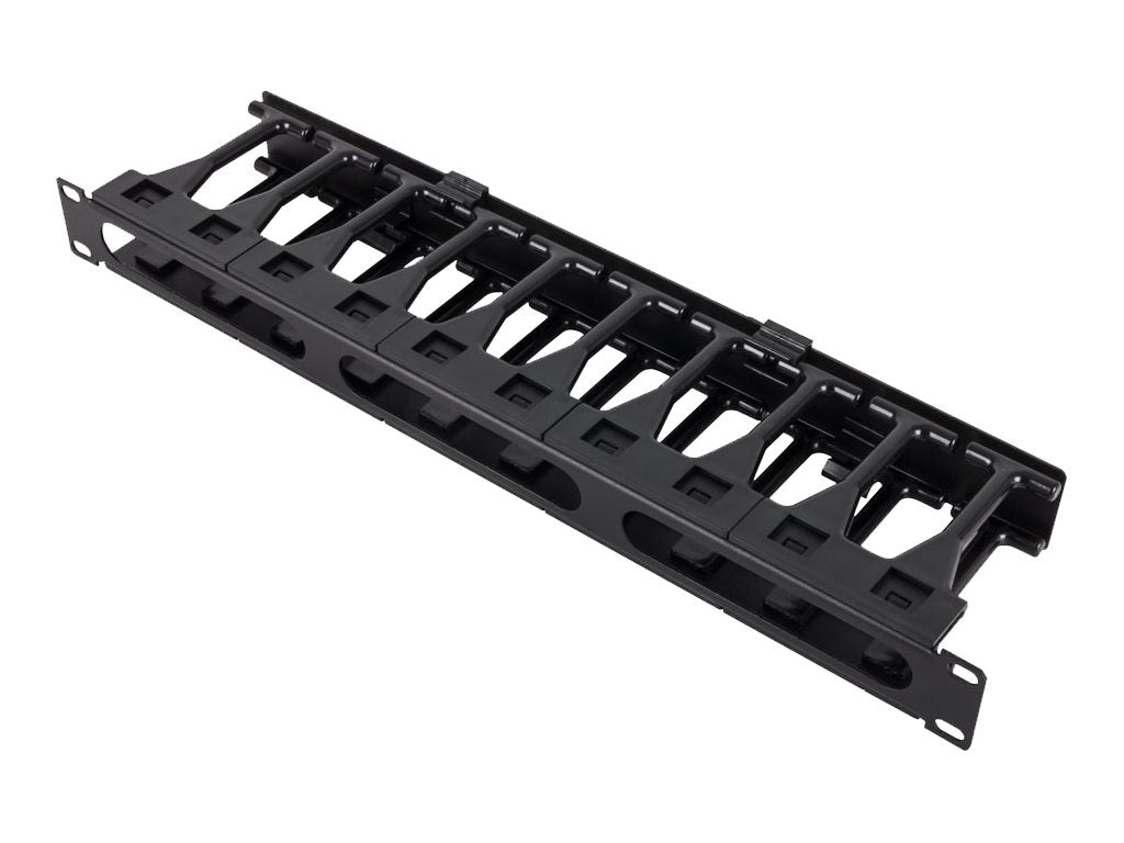 RackSolutions - Rack cable management tray with cover - black - 1U - 19",RackSolutions - rack cable management tray with