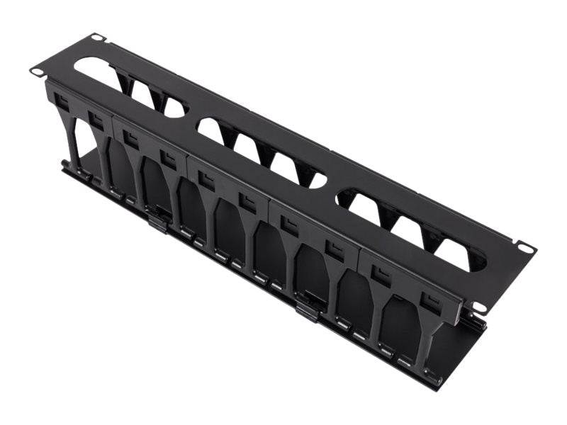 RackSolutions - Rack cable management tray with cover - black - 2U - 19",RackSolutions - rack cable management tray with