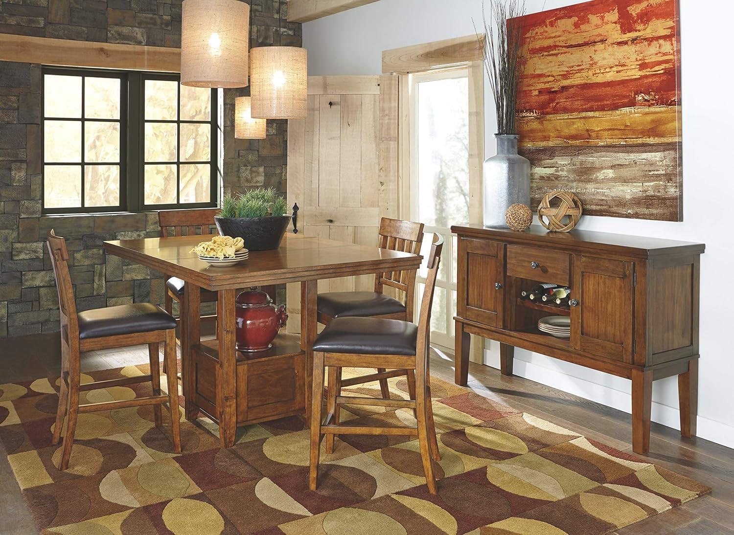 Ralene 36 Inch Counter Height Dining Table With Extension Leaf