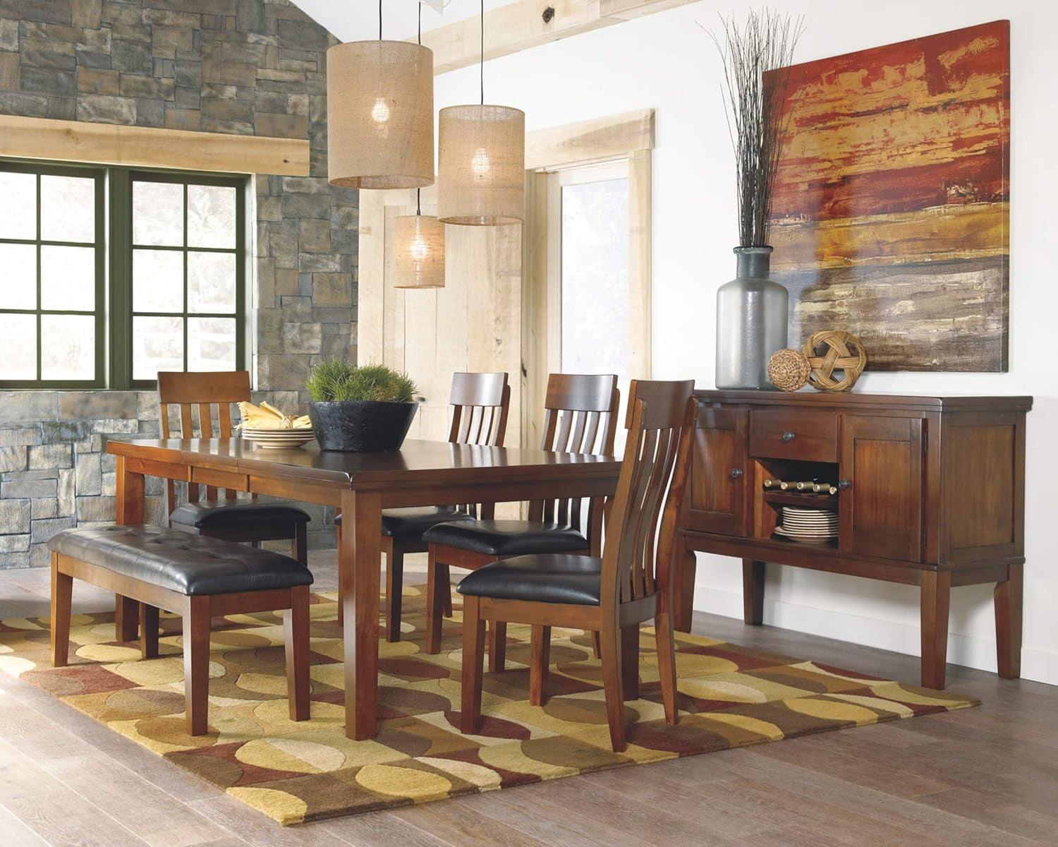 Ralene Medium Brown Dining Table With Butterfly Leaf