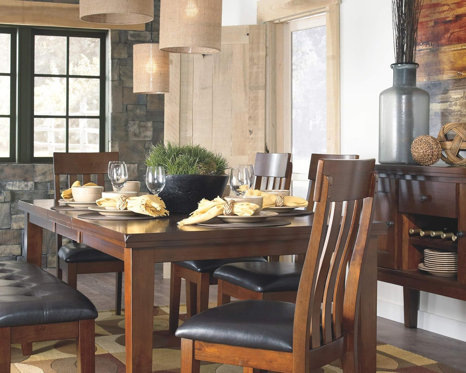Ralene Medium Brown Dining Table With Butterfly Leaf