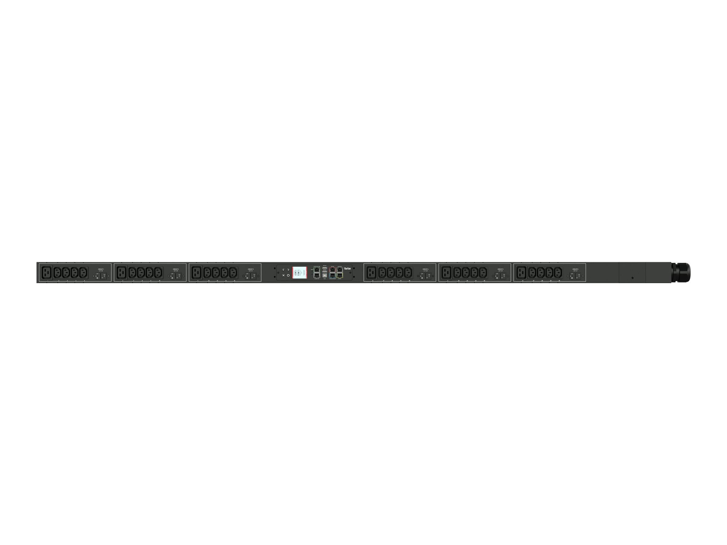 Raritan PX3-1976V-V2 - Power distribution unit (rack-mountable) - AC 208 V - 17300 VA - 3-phase delta - Ethernet 10/100, Ethernet PX3-1976V-V2K1