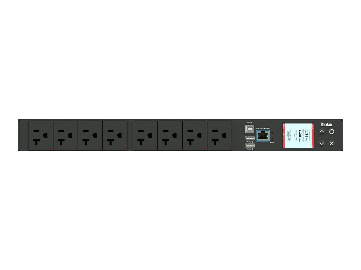 Raritan PX3-5145R - Power distribution unit (rack-mountable) - AC 120 V - 1400 VA - 1-phase - Ethernet 10/100, RS-232, USB, Ethernet PX3-5145R-K2