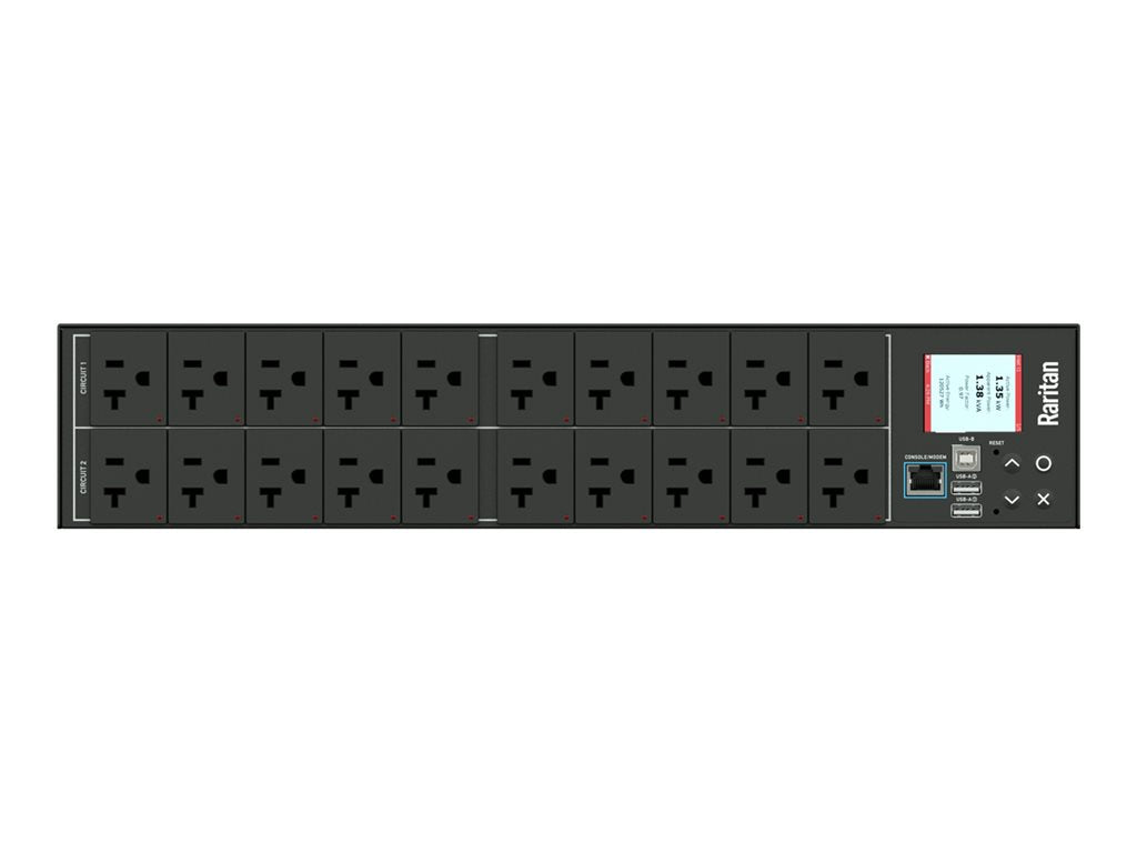 Raritan PX3-5453R-K6 - Power distribution unit (rack-mountable) - AC 120 V - 2900 VA - 1-phase - Ethernet 10/100, RS-232, Ethernet