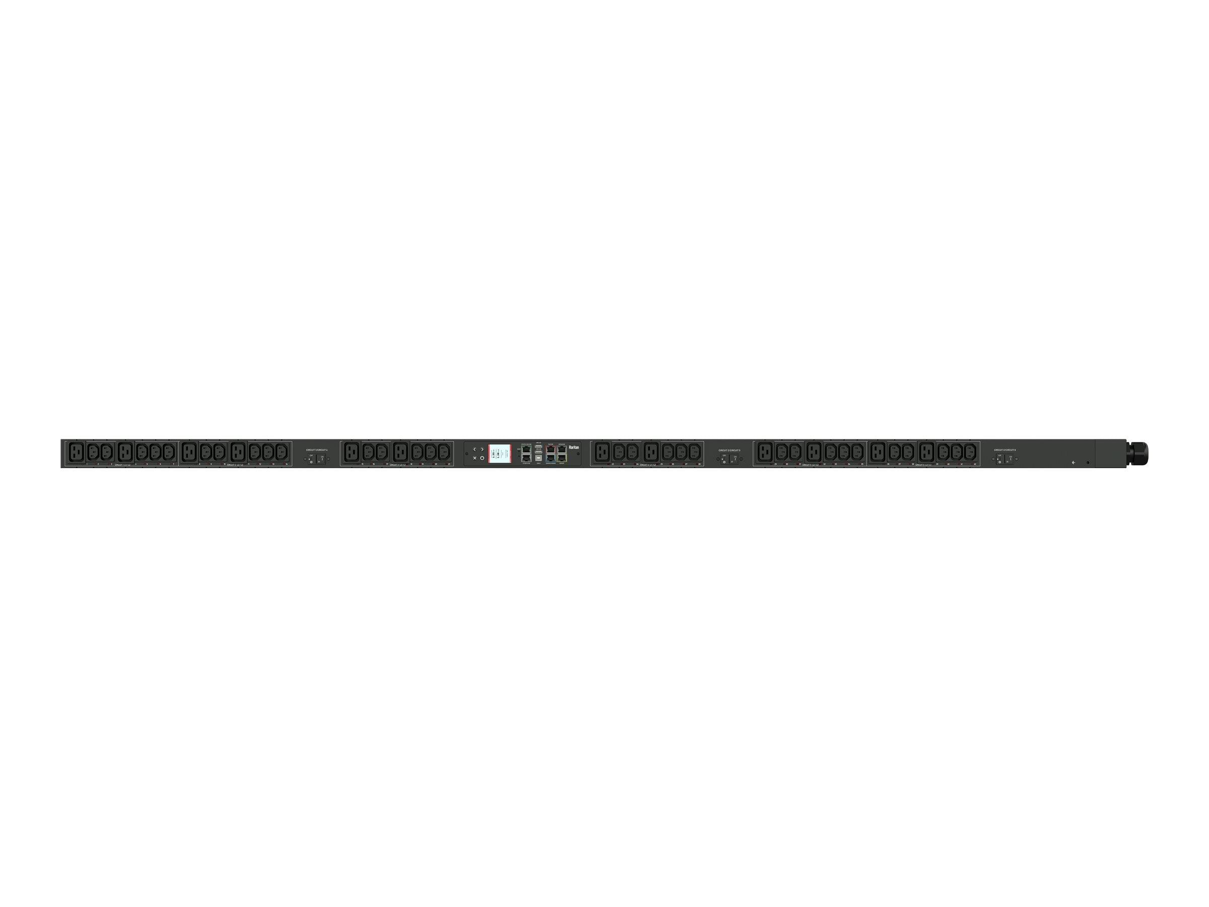 Raritan PX3-5926V-Q1V2 - Power distribution strip (rack-mountable) - AC 208 V - 8600 VA - 3-phase - RS-232, USB, Ethernet 10/100/1000 PX3-5926V-Q1V2K5