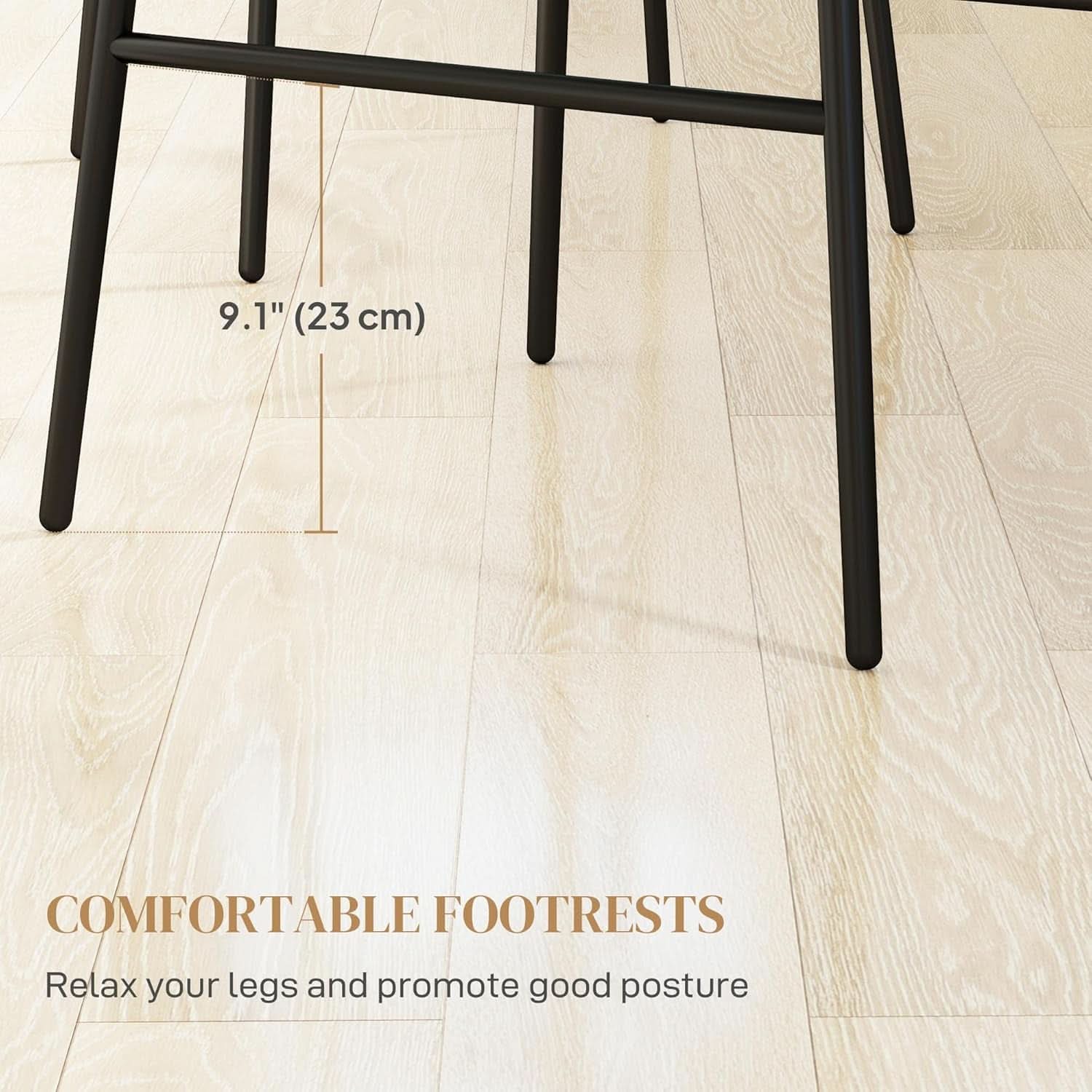 Rattan Counter Height Bar Stools Set Of 2 26 Inch Brown