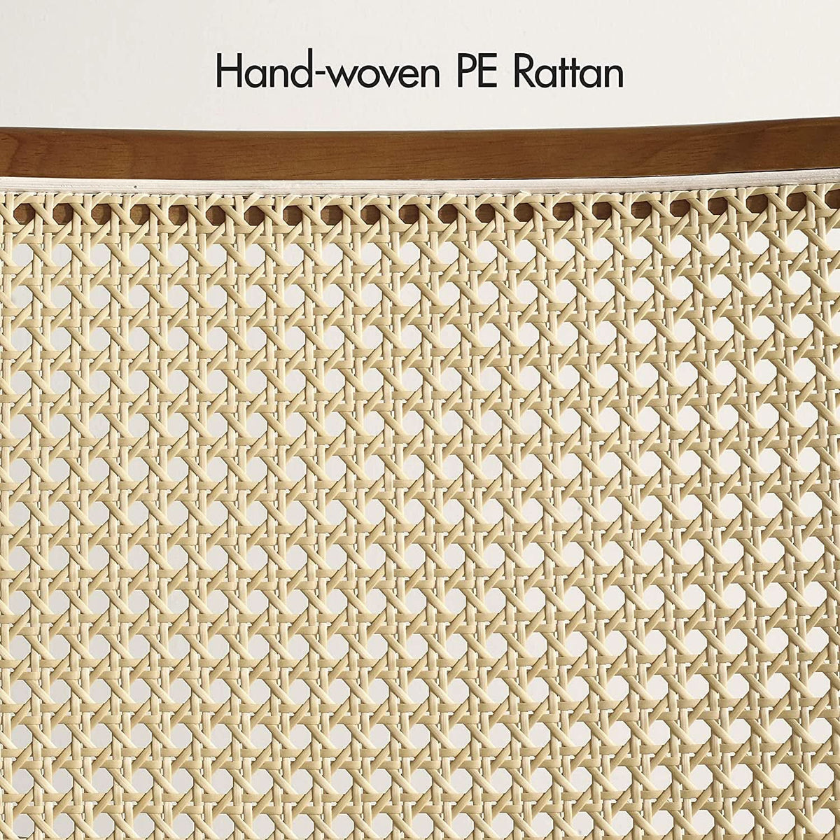 Rattan Dining Chairs Set Of 2 With PU Leather Cushions