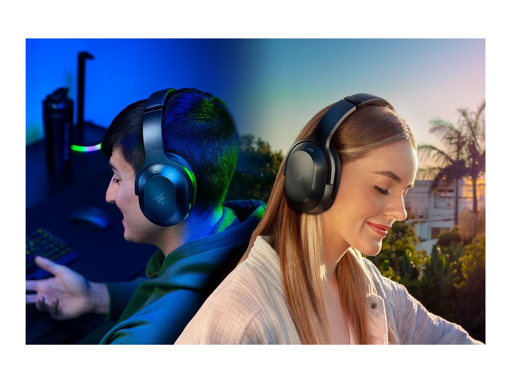 Razer Barracuda Pro - Headset - full size - Bluetooth / 2.4 GHz radio frequency - wireless - active noise canceling -