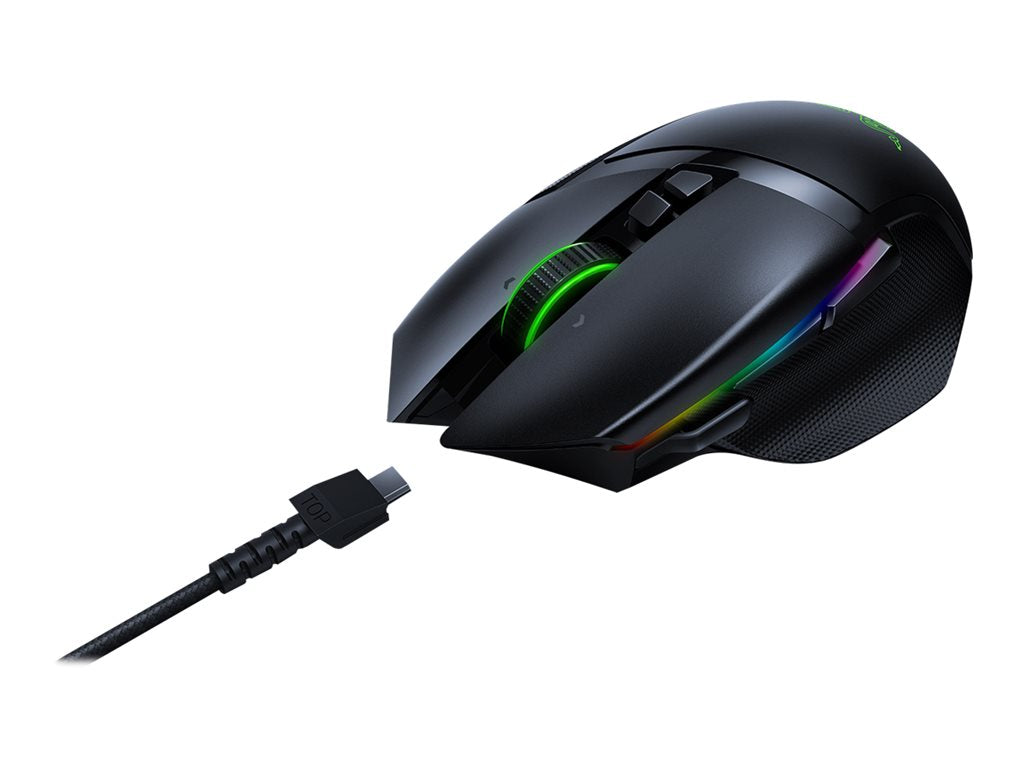 Razer Basilisk Ultimate - Mouse - ergonomic - right-handed - optical - 11 buttons - wired, wireless - USB, 2.4 GHz
