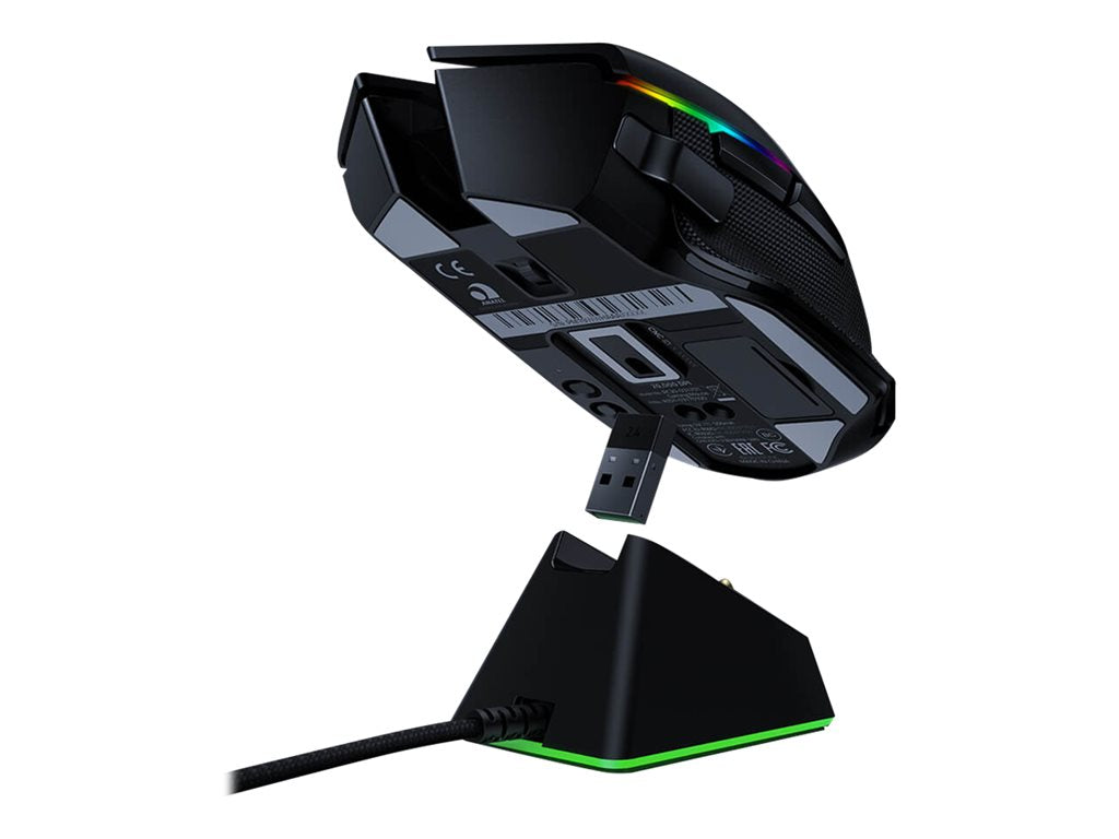 Razer Basilisk Ultimate - Mouse - right-handed - optical - 11 buttons - wireless, wired - USB, 2.4 GHz - black