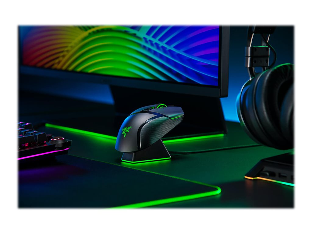 Razer Basilisk Ultimate - Mouse - right-handed - optical - 11 buttons - wireless, wired - USB, 2.4 GHz - black