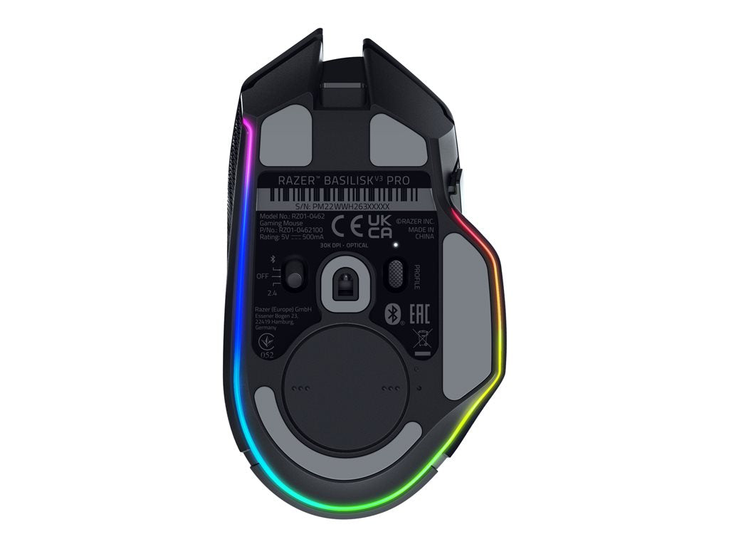 Razer Basilisk V3 pro - Mouse - ergonomic - right-handed - optical - 11 buttons - wireless, wired - Bluetooth, 2.4 GHz -