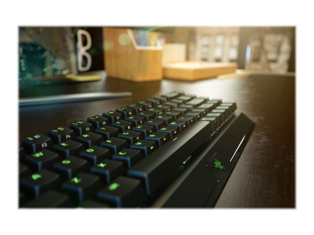 Razer BlackWidow V3 Mini HyperSpeed - Keyboard - backlit - wireless - Bluetooth, 2.4 GHz, USB-C - QWERTY - US - key