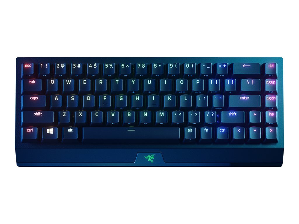 Razer BlackWidow V3 Mini HyperSpeed - Keyboard - backlit - wireless - Bluetooth, 2.4 GHz, USB-C - QWERTY - US - key