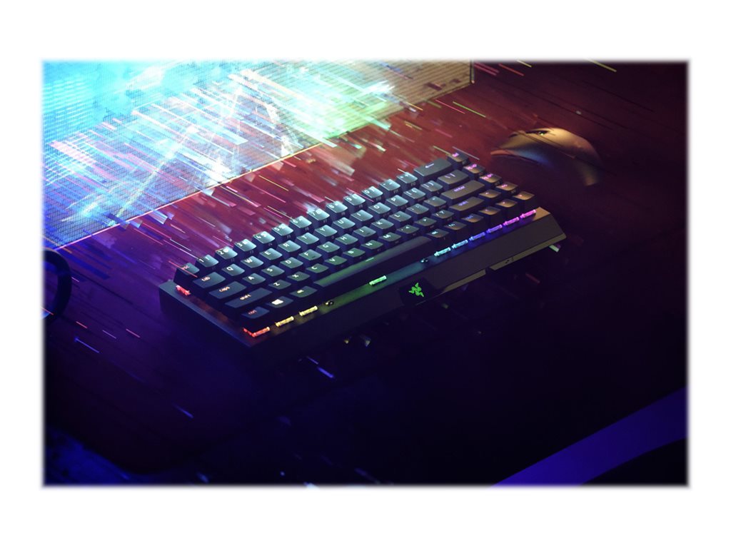 Razer BlackWidow V3 Mini HyperSpeed - Keyboard - backlit - wireless - Bluetooth, 2.4 GHz, USB-C - QWERTY - US - key