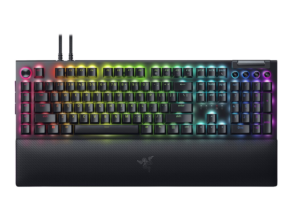 Razer BlackWidow V4 Pro - Keyboard - backlit - USB - key switch: Razer Green