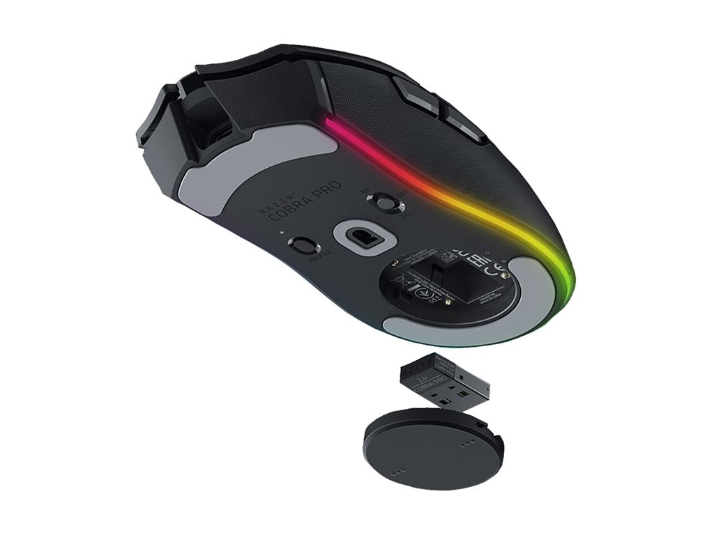 Razer Cobra Pro - Mouse - right-handed - optical - 8 buttons - wired, wireless - USB, 2.4 GHz, Bluetooth - USB