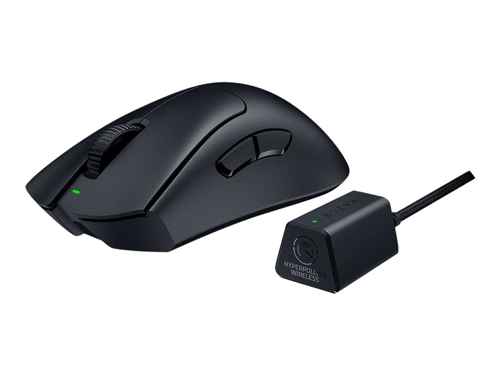 Razer DeathAdder V3 Pro - Mouse - ergonomic - smooth-touch, 8000 Hz - right-handed - optical - 5 buttons - wireless,