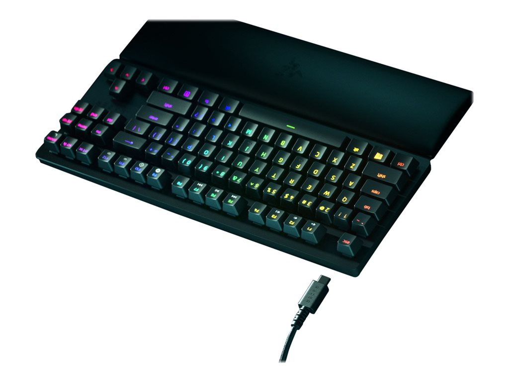 Razer Huntsman V2 Tenkeyless - Keyboard - backlit - USB-C - QWERTY - US - key switch: Razer Clicky Optical Purple -