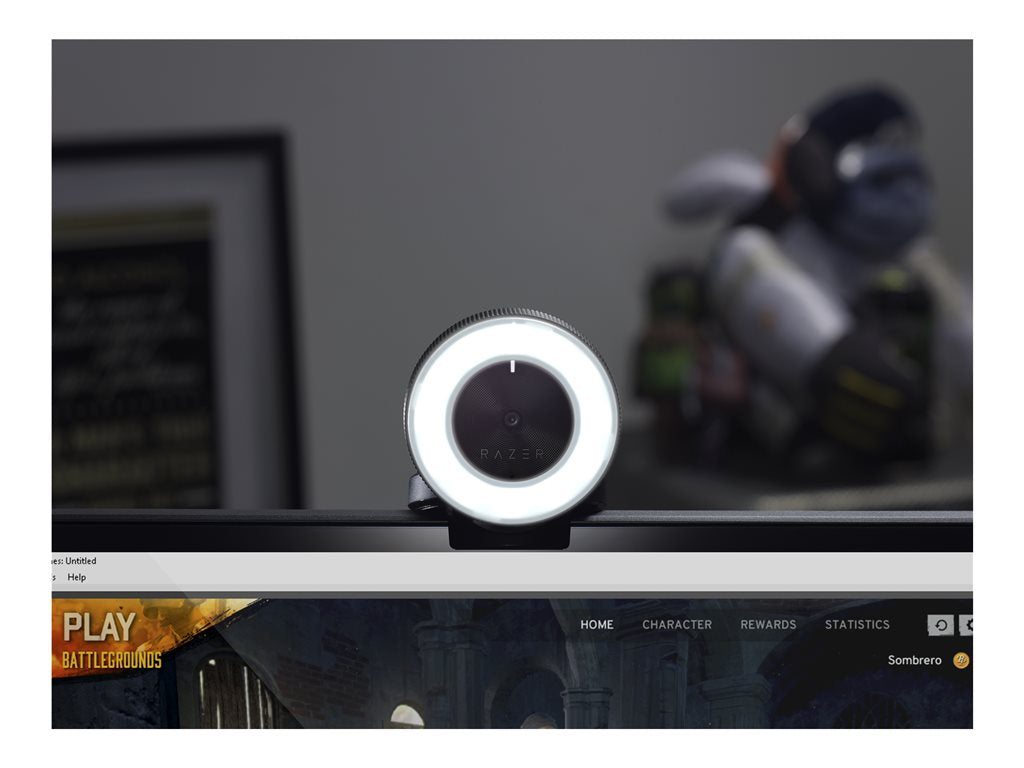 Razer Kiyo - Webcam - color - 4 MP - 1920 x 1080 - audio - USB 2.0 - MJPEG, H.264, YUV2