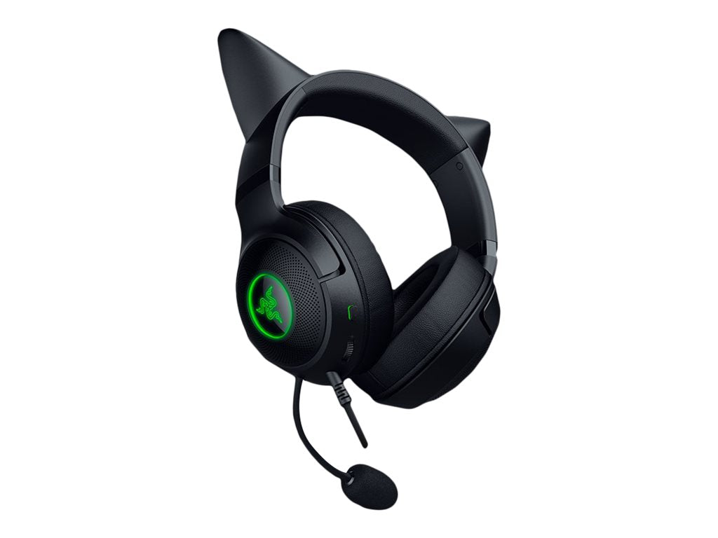 Razer Kraken Kitty V2 - Headset - full size - wired - USB - noise isolating - black