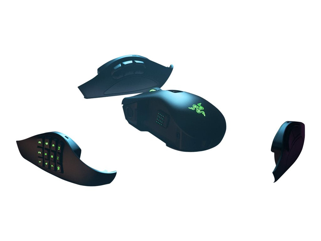 Razer Naga Pro - Mouse - ergonomic - right-handed - optical - 20 buttons - wireless - Bluetooth - Bluetooth USB adapter