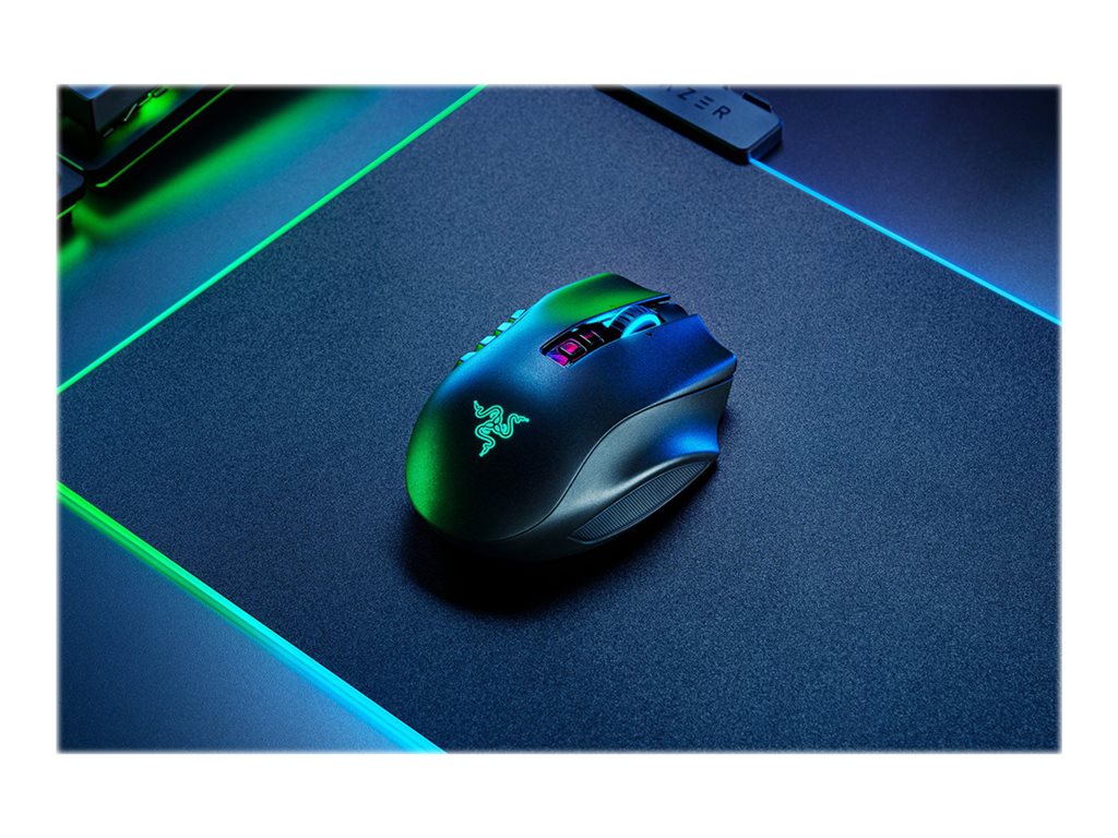 Razer Naga Pro - Mouse - ergonomic - right-handed - optical - 20 buttons - wireless - Bluetooth - Bluetooth USB adapter